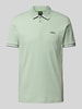 BOSS Green Regular fit poloshirt met labelprint, model 'Paddy Lux Heritage' Mintgroen