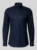 BOSS Slim Fit Businesshemd aus reiner Baumwolle Modell 'H-HANK-K' Marine