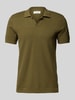 Casual Friday Regular fit poloshirt met structuurmotief, model 'MATEO' Olijfgroen