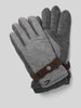 camel active Handschuhe mit Label-Stitching Mittelgrau Melange