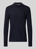 JOOP! Collection Gebreide pullover met V-hals, model 'Sachar' Marineblauw