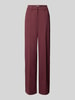 ICHI Broek met persplooien, model 'KATE' Bordeaux