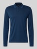 Christian Berg Men Regular fit poloshirt in design met lange mouwen Donkerblauw