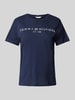 Tommy Hilfiger T-shirt met labelprint Marineblauw