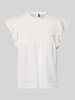 Vero Moda Regular Fit Blusentop aus reiner Baumwolle Modell 'TRINE' Offwhite