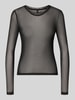 VERO MODA Slim Fit Langarmshirt mit Rundhalsausschnitt Modell 'LOVA' Black