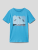 Tom Tailor T-shirt met motiefprint Oceaanblauw