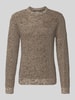 Jack & Jones Gebreide pullover met ribboorden, model 'LIAM' Beige