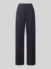 comma Wide leg pantalon met persplooien Marineblauw