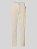 TONI Spodnie sztruksowe z 5 kieszeniami model ‘LIV’ Écru