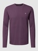 Marc O'Polo Shirt met lange mouwen van biologisch katoen Aubergine