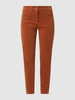 Luisa Cerano Skinny Fit Samthose mit Modal-Anteil Rostrot