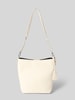 Seidenfelt Hobo tas met reliëflogo model 'LOHJA' Beige