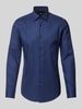 BOSS Slim fit zakelijk overhemd met kentkraag Marineblauw