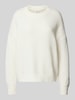 s.Oliver RED LABEL Oversized Strickpullover mit strukturiertem Streifenmuster Offwhite