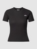 CHAMPION T-shirt in riblook Zwart