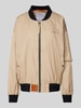 Original Bombers Bomberjacke mit Label-Patch Beige