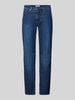 Brax Jeansy o kroju straight fit z naszywką z logo model ‘CADIZ’ Granatowy