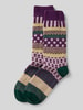 Jake*s Casual Socken mit Teilungsnähten Violett