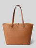 Lauren Ralph Lauren Tote bag van runderleer met labelapplicatie, model 'KARLY' Cognac