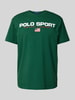 Polo Sport T-shirt met labelprint Groen