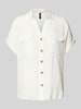 Vero Moda Regular fit overhemdblouse met borstzakken, model 'BUMPY' Wit