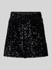 Only Regular Fit Shorts mit Paillettenbesatz Modell 'CONFIDENCE' Black