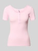 PIECES Slim Fit T-Shirt aus Baumwoll-Mix Modell 'KITTE' Rosa