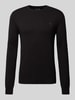 Scotch & Soda Strickpullover mit Logo-Stitching Modell 'CORE' Black