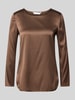 MaxMara Leisure Blouseshirt met ronde hals, model 'MOLDAVA' Lichtbruin