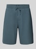 MCNEAL Relaxed fit sweatshort met structuurmotief Petrol