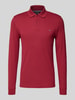Christian Berg Men Poloshirt met labelstitching  Donkerrood