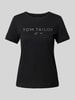 Tom Tailor T-shirt met labelprint Zwart