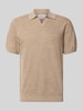 Jake*s Studio Men Koszulka polo w dzianinowym wyglądzie, krój regular fit Orzechowy