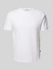 Lindbergh T-shirt met geribde ronde hals Offwhite