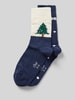 s.Oliver RED LABEL Socken aus Bio-Baumwoll-Mix mit weihnachtlichen Designs Dunkelblau