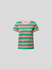 Jumper1234 T-Shirt mit Streifenmuster Pink