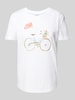 Jake*s Casual T-Shirt mit Rundhalsausschnitt Weiss