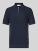 SELECTED HOMME Poloshirt mit kurzem Reißverschluss Marine