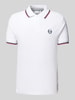 SERGIO TACCHINI Regular Fit Poloshirt mit Logo-Stitching Modell 'SERGIO' Weiss