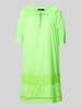 Marc Cain Knielange jurk met V-hals Neon groen