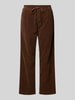 Carhartt Work In Progress Cordhose mit elastischem Bund Modell 'FLOYDE' Dunkelbraun