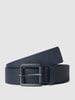 HUGO CLASSIFICATION Leren riem, model 'Gionio' Marineblauw