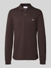 Lacoste Regular Fit Poloshirt aus reiner Baumwolle Dunkelbraun