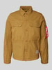 Alpha Industries Hemdjacke mit Label-Patch Beige