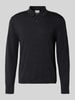 CK Calvin Klein Strickpullover mit Polokragen Anthrazit Melange
