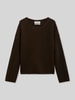 Marc O'Polo Relaxed Fit Pullover aus Schurwoll-Mix Dunkelbraun