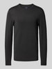 MCNEAL Pullover in Strick-Optik Dunkelgrau Melange