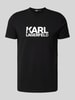 Karl Lagerfeld T-Shirt mit Label-Print Silber