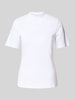 Christian Berg Woman T-Shirt mit geripptem Stehkragen Weiss